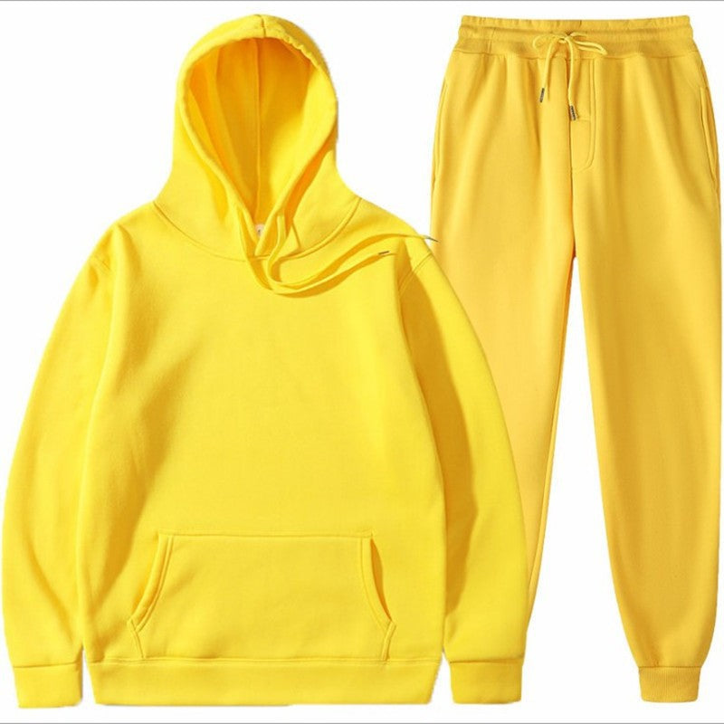 Mono Hooded Fleece-Lined Sweatshirt and Pants Set