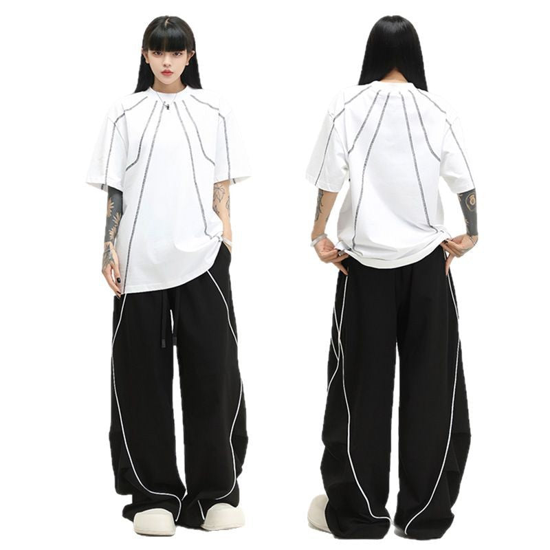 Mono Women patchwork wide-leg pants