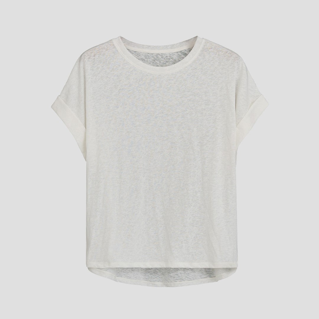 Mono Women's Cotton Linen Short Sleeve T-Shirt