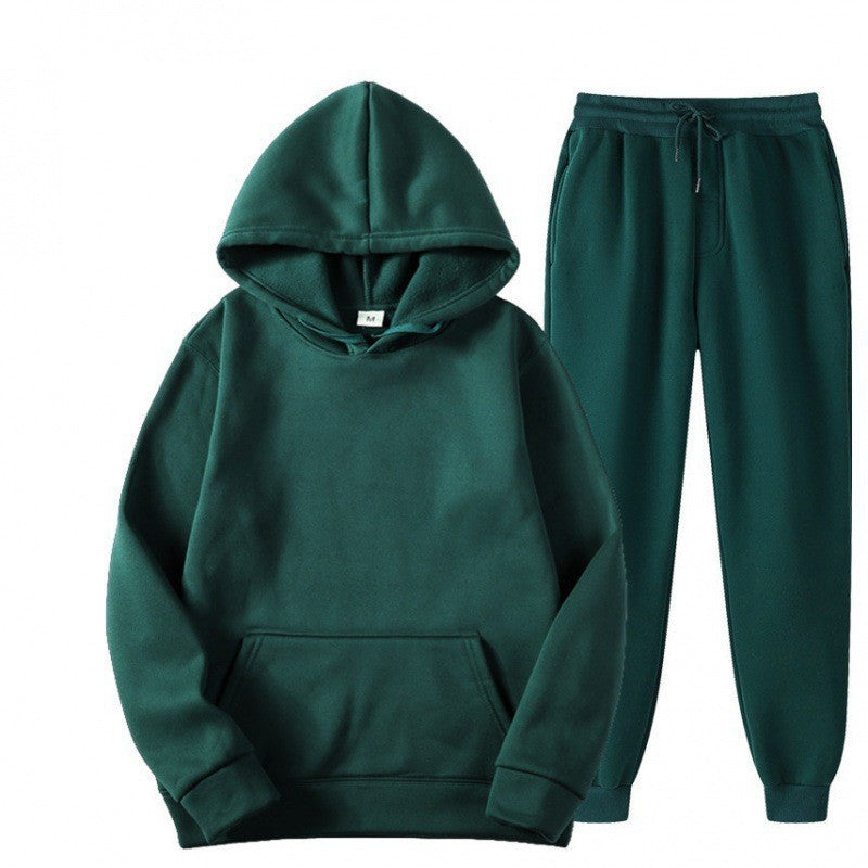 Mono Hooded Fleece-Lined Sweatshirt and Pants Set