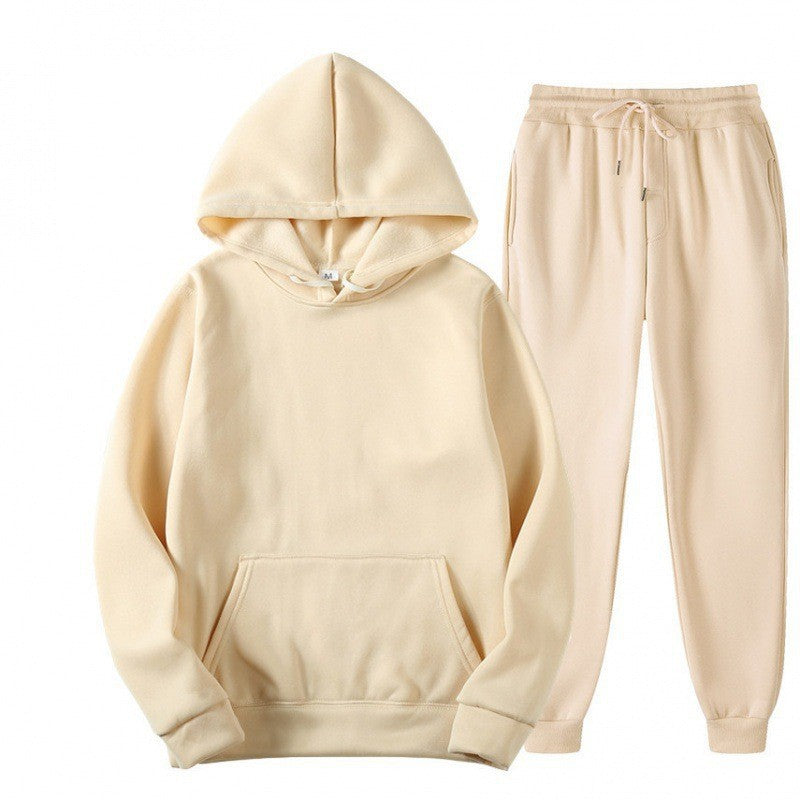 Mono Hooded Fleece-Lined Sweatshirt and Pants Set