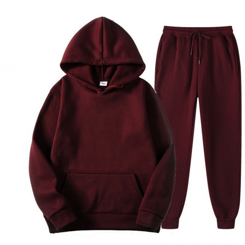 Mono Hooded Fleece-Lined Sweatshirt and Pants Set
