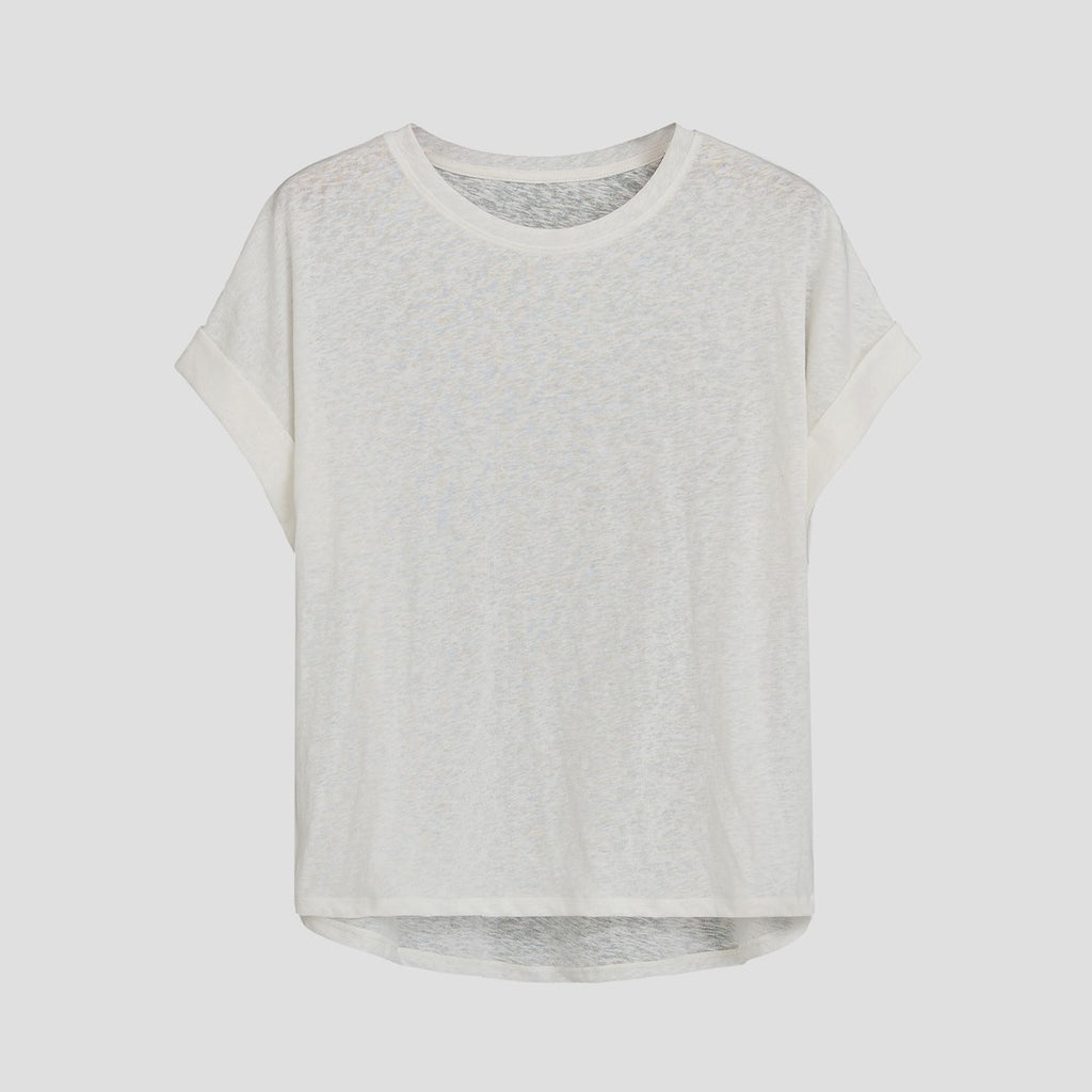 Mono Women's Cotton Linen Short Sleeve T-Shirt